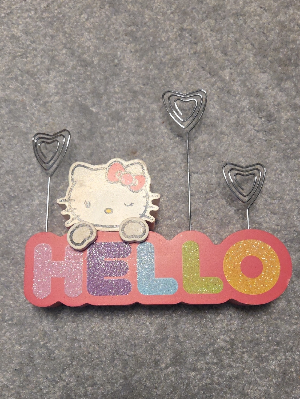 Hello Kitty Glitter Photo/Note Holder